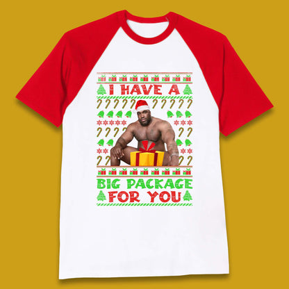 Big Package Ugly Christmas Baseball T-Shirt