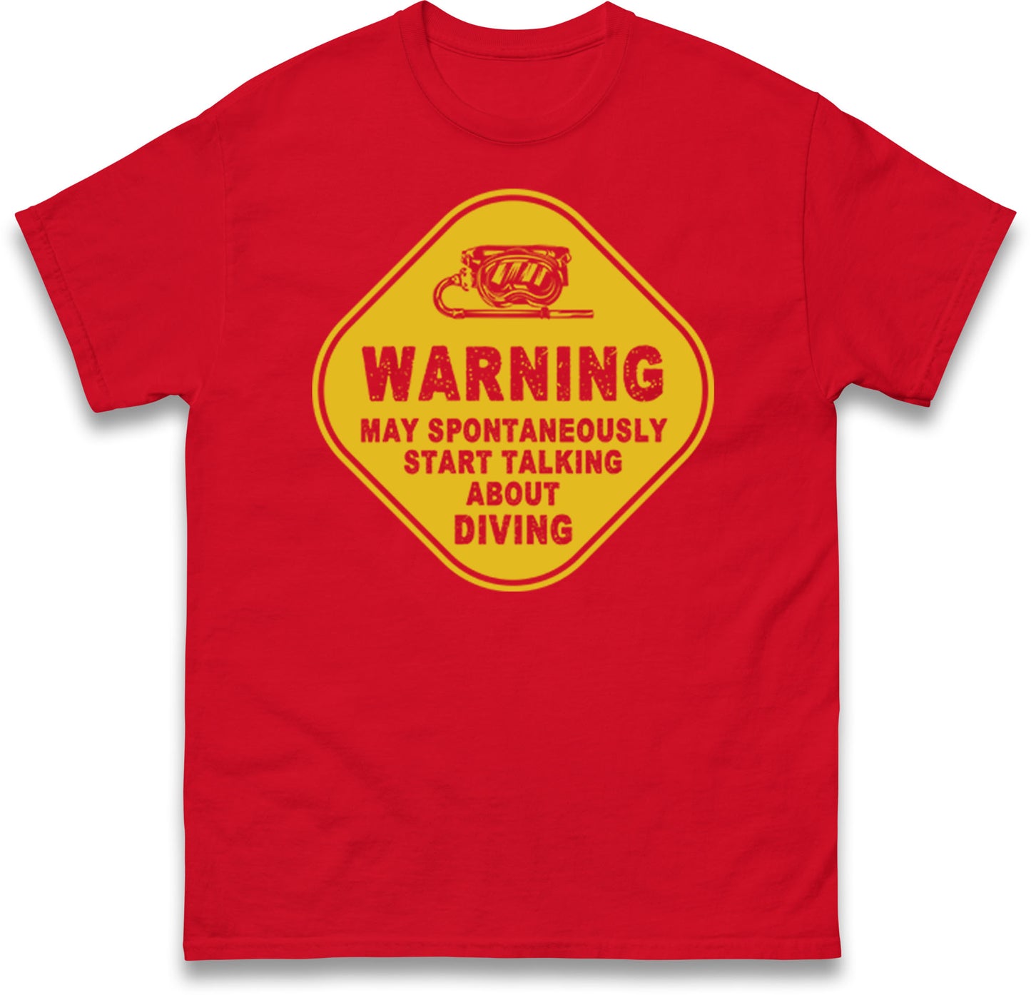 warning diving t shirt