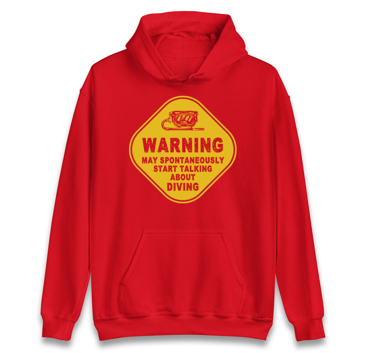warning diving hoodie