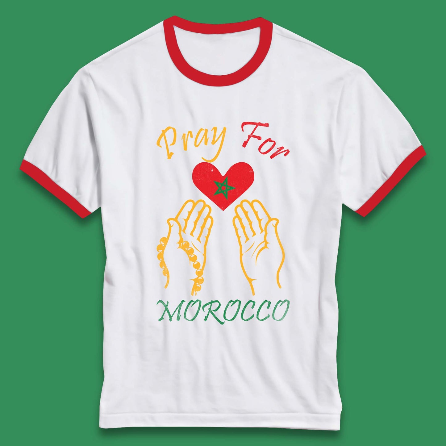 Pray For Morocco Stay Strong Morocco Earthquake Support Ringer T Shirt