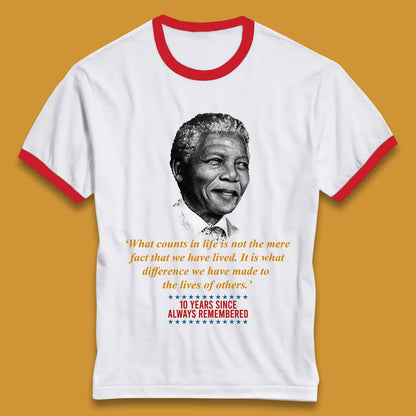 10 Years Since Always Remember Nelson Mandela T Shirt
