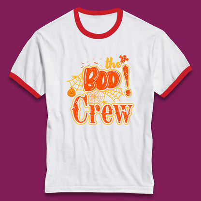 The Boo Crew Halloween Boo Squad Horror Scary Spokky Matching Costume Ringer T Shirt