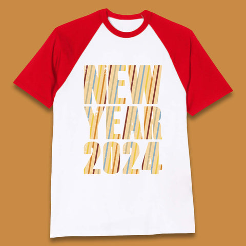 Retro Style New Year 2024 Baseball T-Shirt