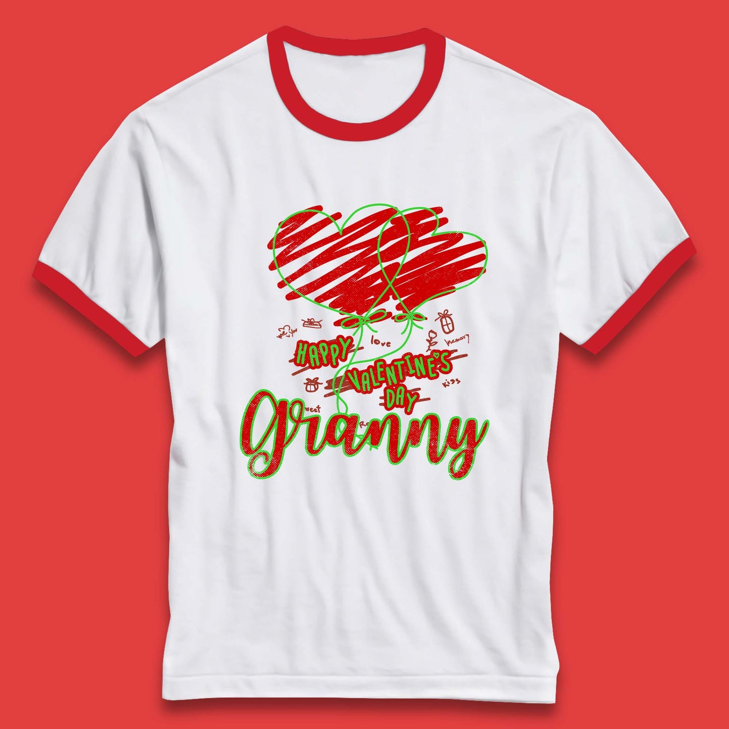 Happy Valentine's Day Granny Ringer T-Shirt