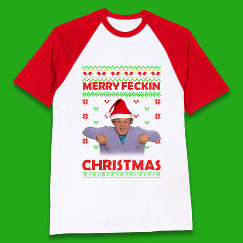 Merry Feckin Christmas Baseball T-Shirt
