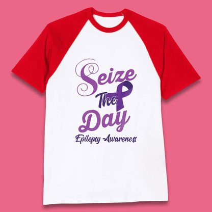 Seize the Day Epilepsy Awareness Baseball T-Shirt