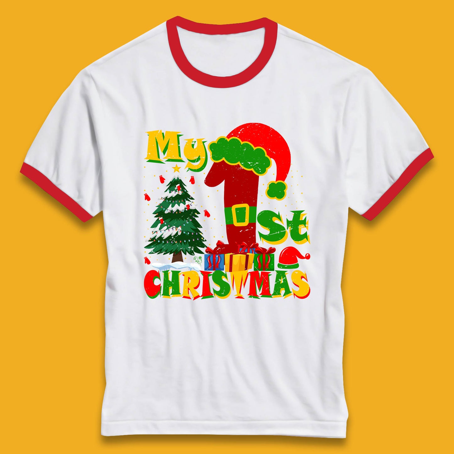 elf costume ringer t shirt
