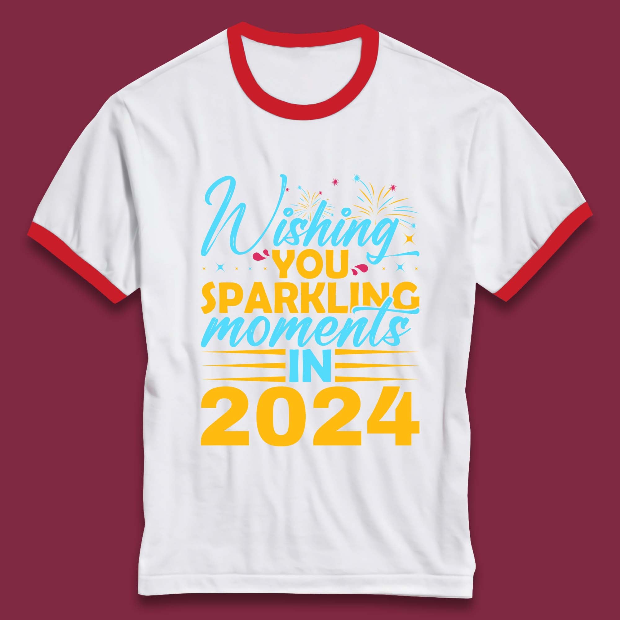 Wishing You Sparkling Moments in 2024 Ringer T-Shirt