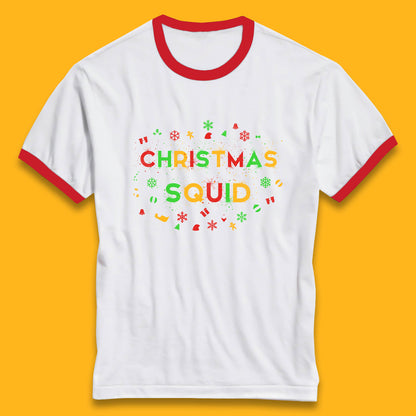 christmas squad matching ringer t shirt