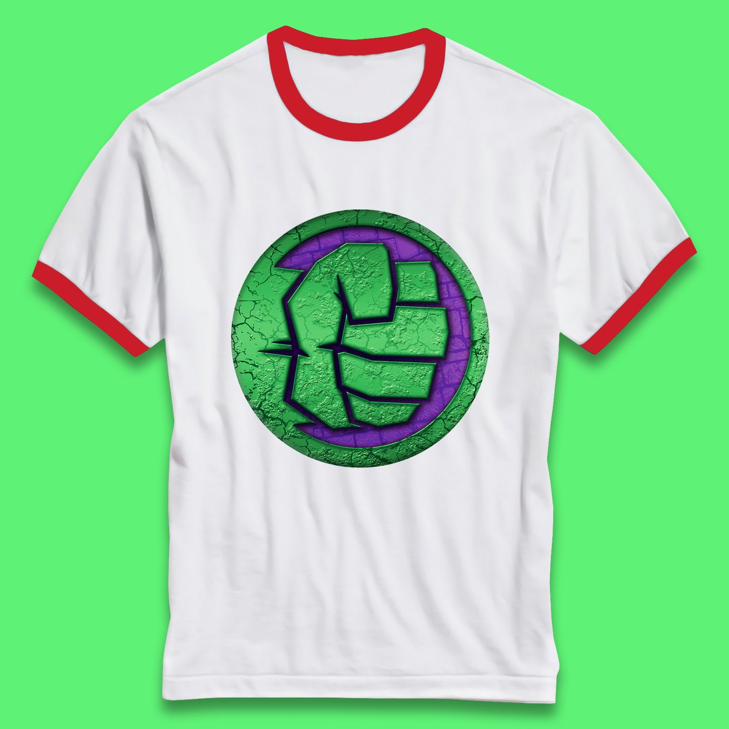 Marvels Avengers The Incredible Hulk Smash Fist Circle Logo Hulk Giant Man Hulk Superhero Movies Ringer T Shirt