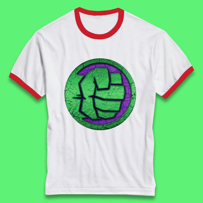 Marvels Avengers The Incredible Hulk Smash Fist Circle Logo Hulk Giant Man Hulk Superhero Movies Ringer T Shirt