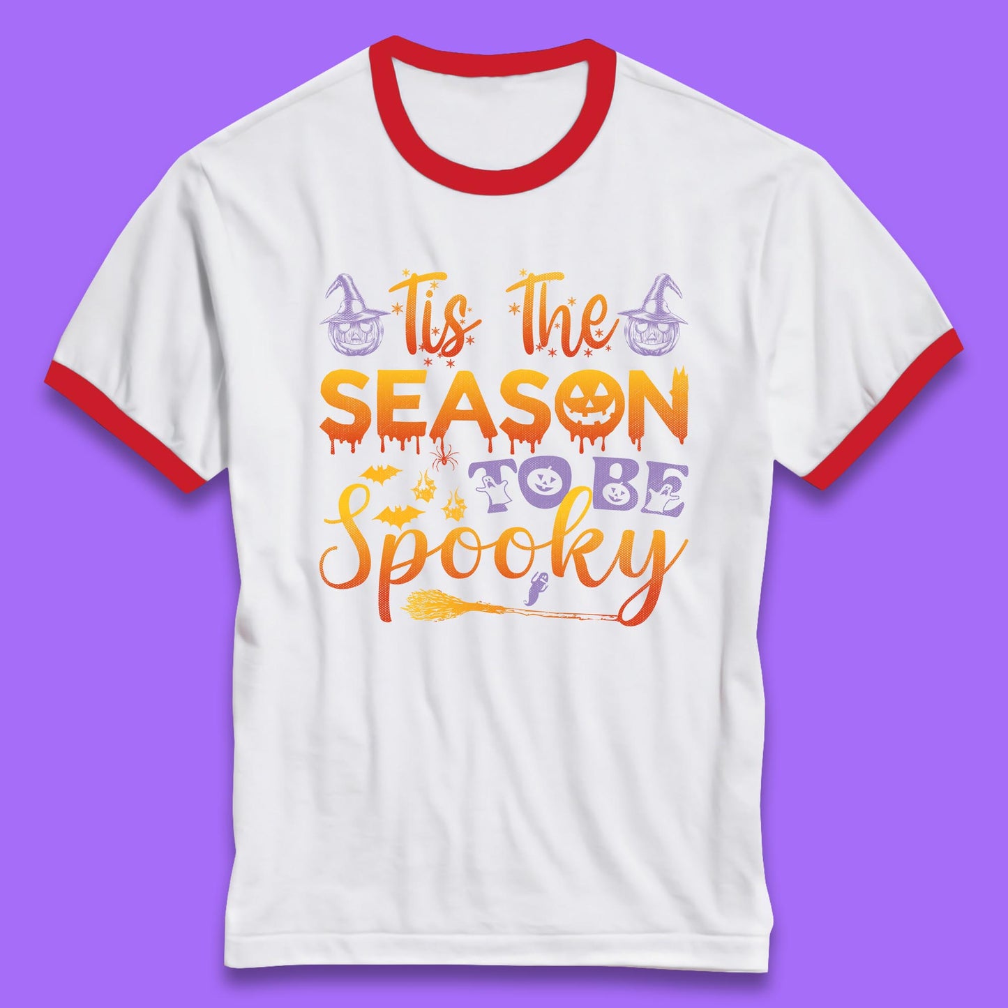 Tis The Season To Be Spooky Halloween Creepy Season Ringer T Shirt