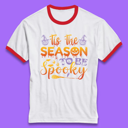 Tis The Season To Be Spooky Halloween Creepy Season Ringer T Shirt