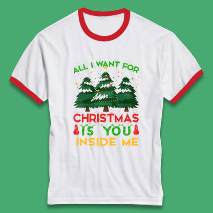 christmas tree ringer t shirt