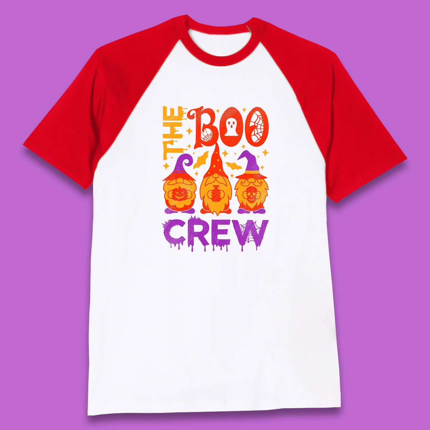 The Boo Crew Halloween Gnomes Squad Horror Scary Spooky Matching Costume Baseball T Shirt