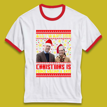 Prince William & Kate Christmas Ringer T-Shirt