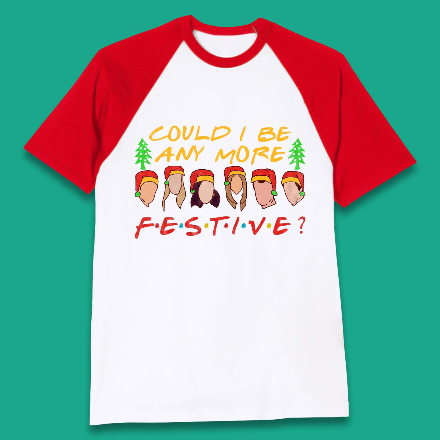 Friends Inspired Christmas Baseball T-Shirt