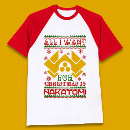 Want Nakatomi For Christmas Baseball T-Shirt