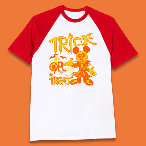 Trick Or Treat Disney Halloween Mickey Jack Skellington The Nightmare Before Christmas Disneyland Baseball T Shirt