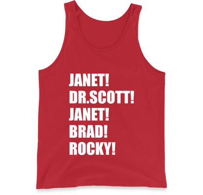 Janet! Dr. Scott! Janet! Brad! Rocky! Tank Top