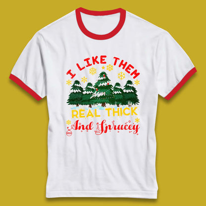 christmas tree ringer t shirt