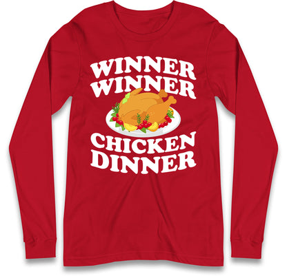 Chicken Dinner Pubg Long Sleeve T-Shirt