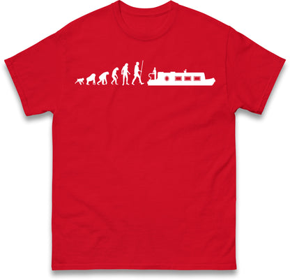 Human Evolution Canal boat T Shirt