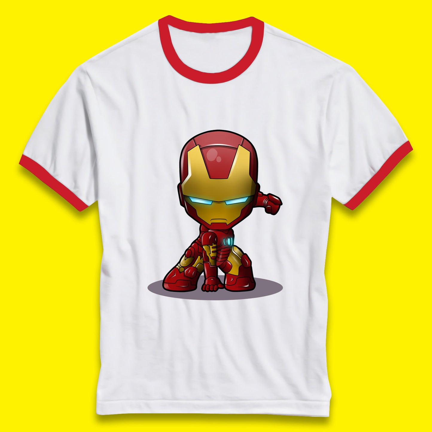 Marvel Avenger Iron Man Movie Character Ironman Costume Superhero Marvel Comics Ringer T Shirt