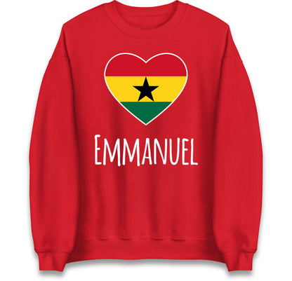 ghana heart flag jumper