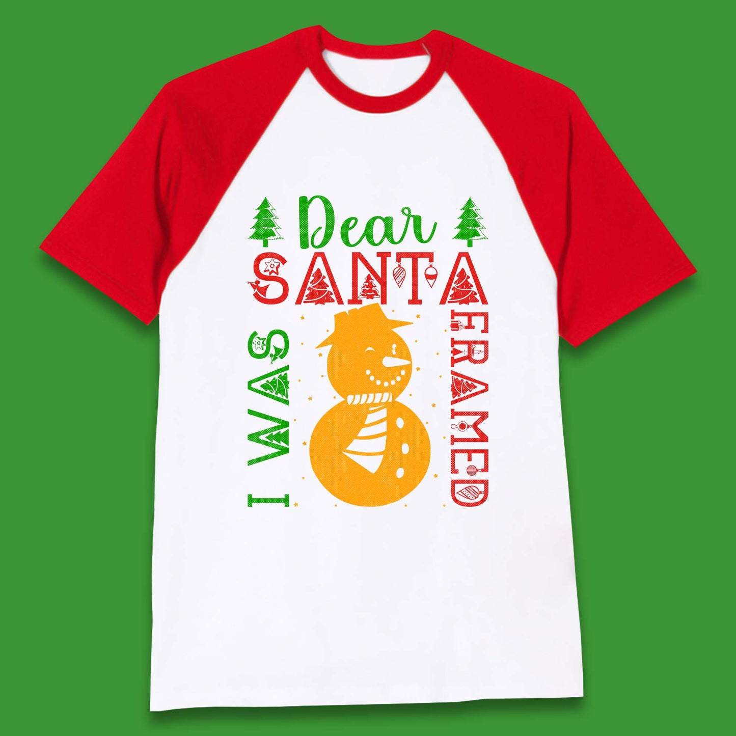 snowman christmas baseball t shirt