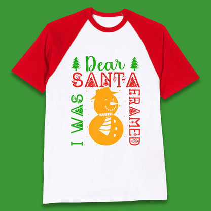 snowman christmas baseball t shirt