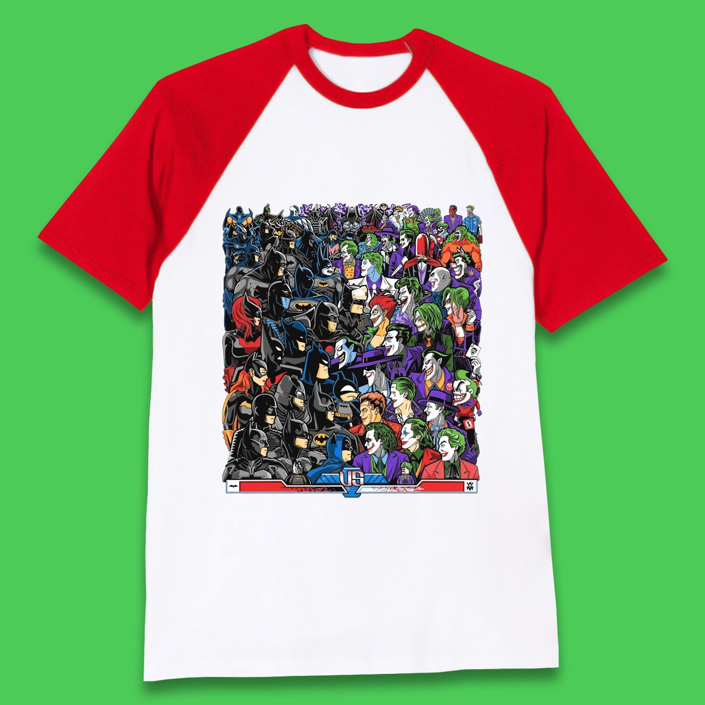 Bats VS Clowns DC Comics Batmans VS Joker Clowns Fighting Spoof Supervillain Comic Book Character Baseball T Shirt