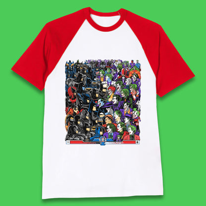 Bats VS Clowns DC Comics Batmans VS Joker Clowns Fighting Spoof Supervillain Comic Book Character Baseball T Shirt