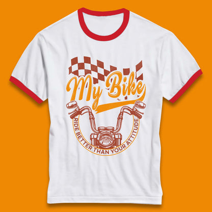 Bike Rider Attitude Ringer T-Shirt