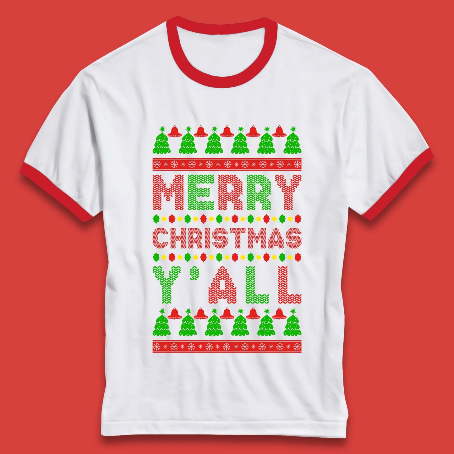 Merry Christmas Y'All Ringer T-Shirt