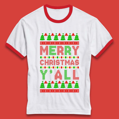 Merry Christmas Y'All Ringer T-Shirt