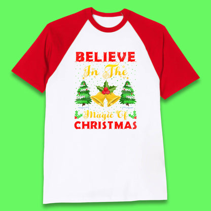 believe in the magic of christmas baseball t shirt