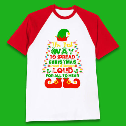 elf christmas quote baseball t shirt