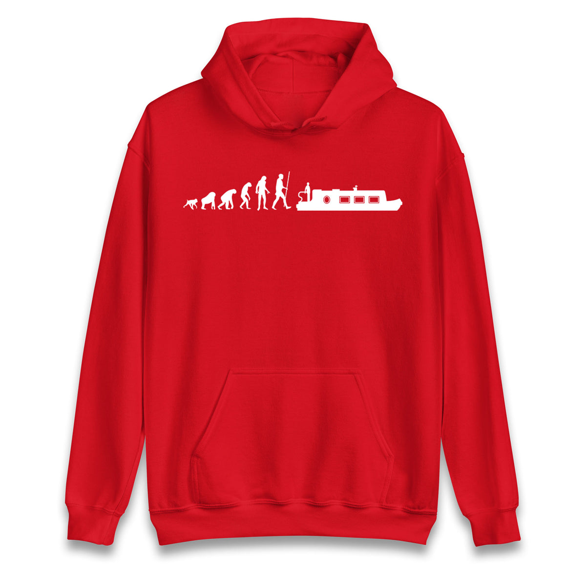 Human Evolution Canal boat hoodie