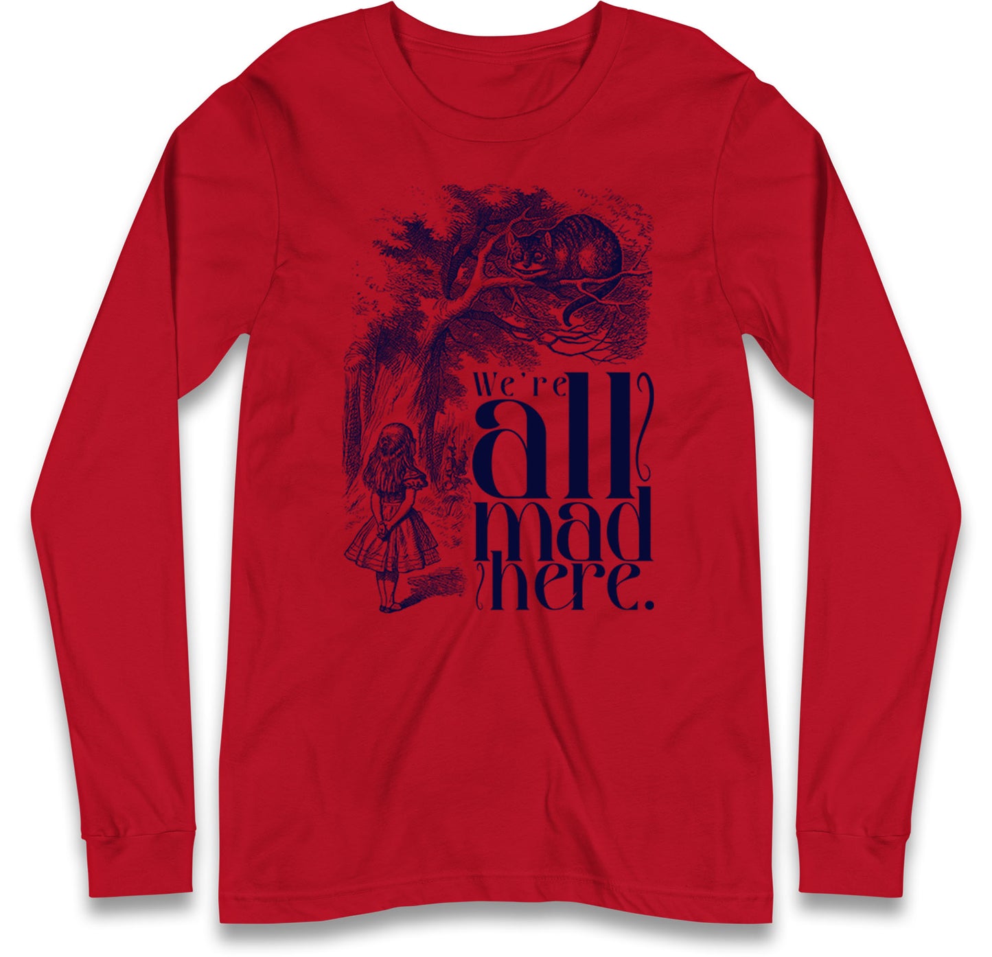 Alice And Cheshire Cat Long Sleeve T Shirt