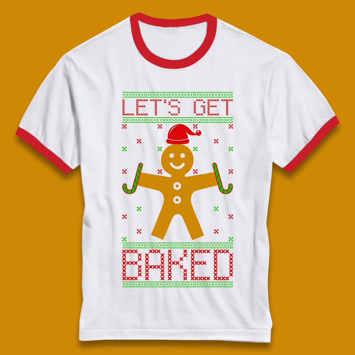 Gingerbread Christmas Ringer T-Shirt