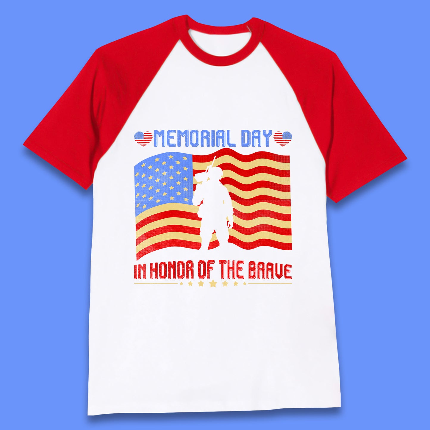 Memorial Day In Honor Of The Brave Heroes Military Soldiers Armed Forces Supporter Baseball T Shirt