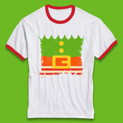 christmas santa claus dress ringer t shirt