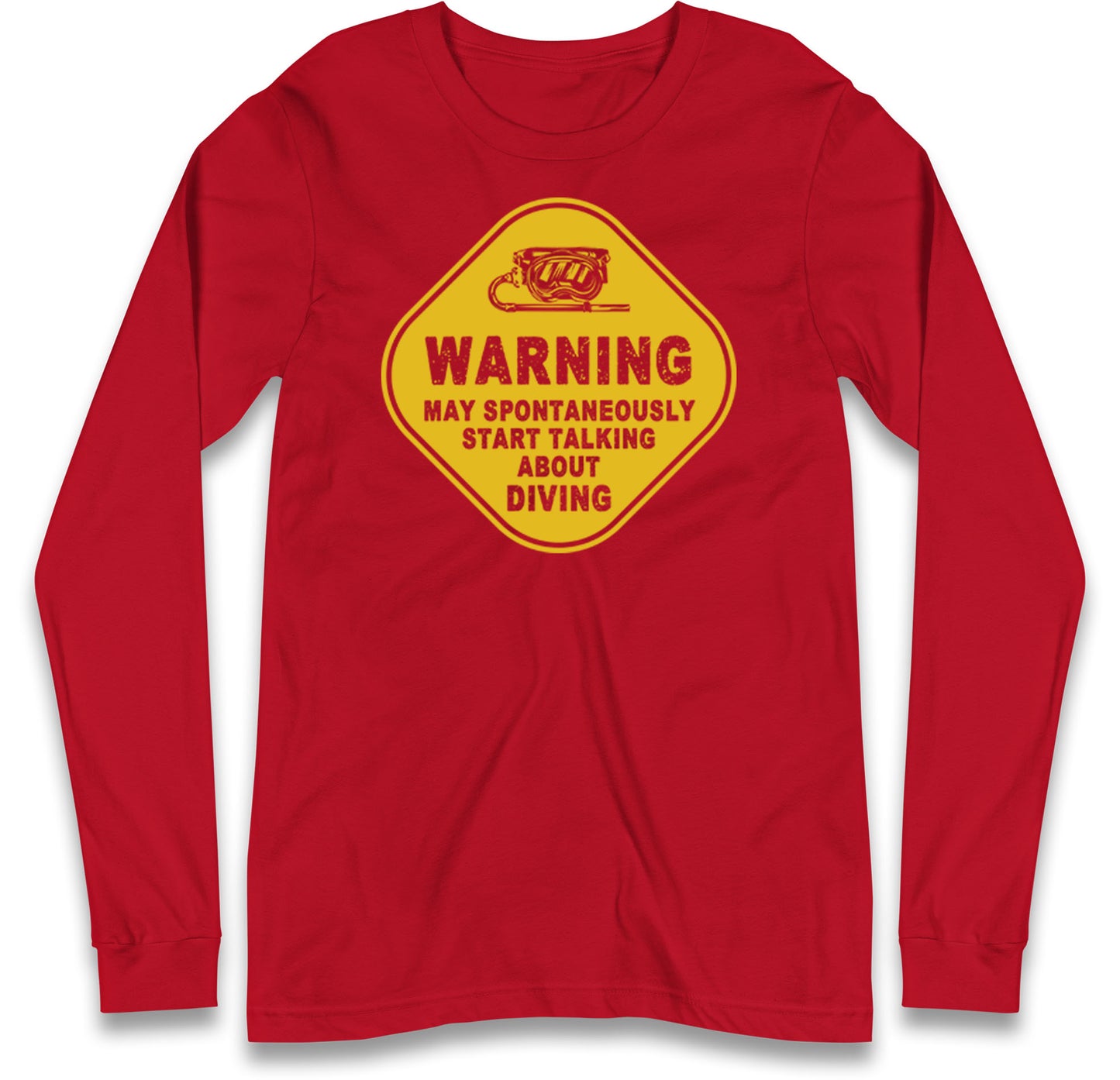 warning diving long sleeve t shirt
