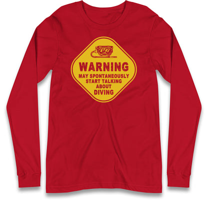 warning diving long sleeve t shirt
