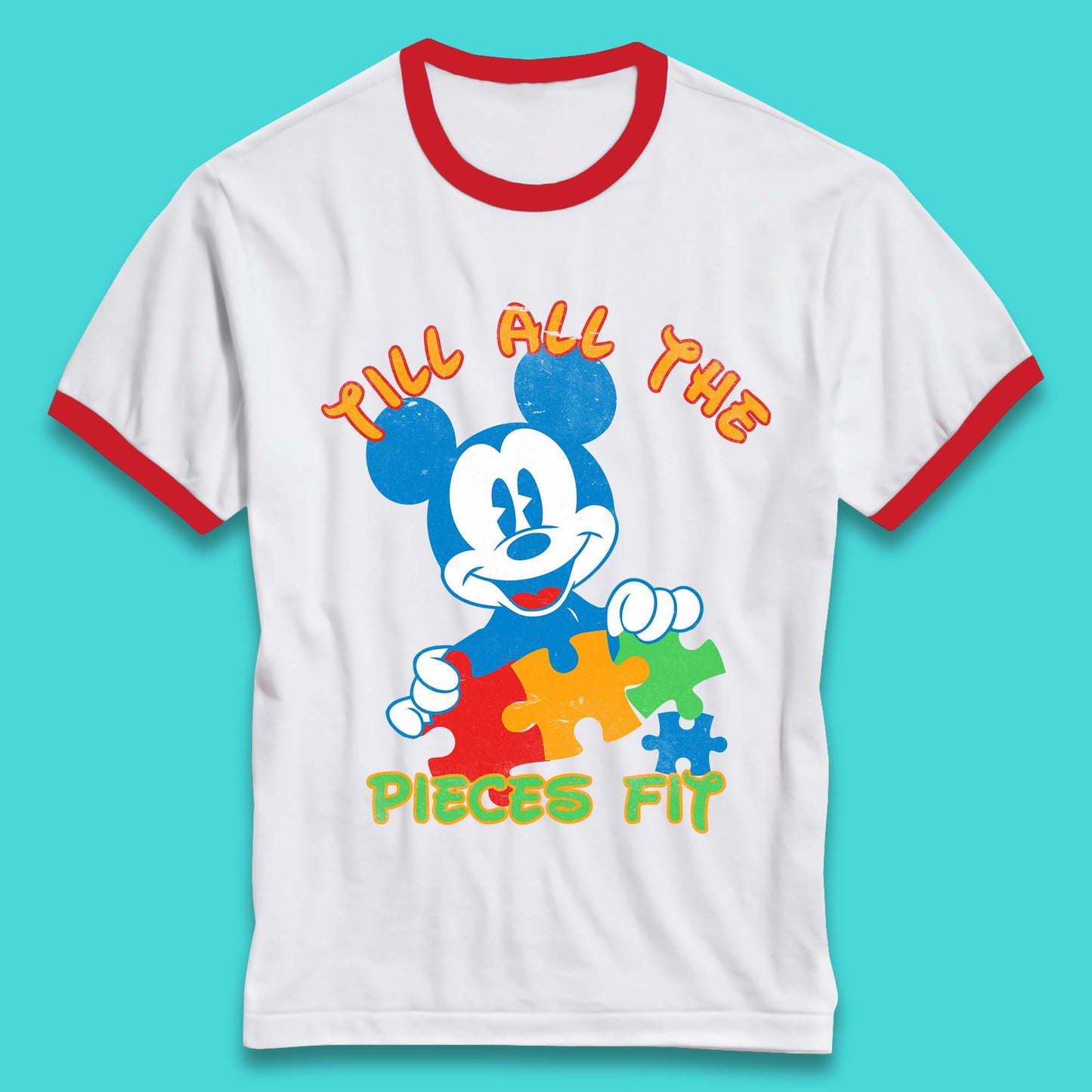 Autism Mickey Mouse Ringer T-Shirt