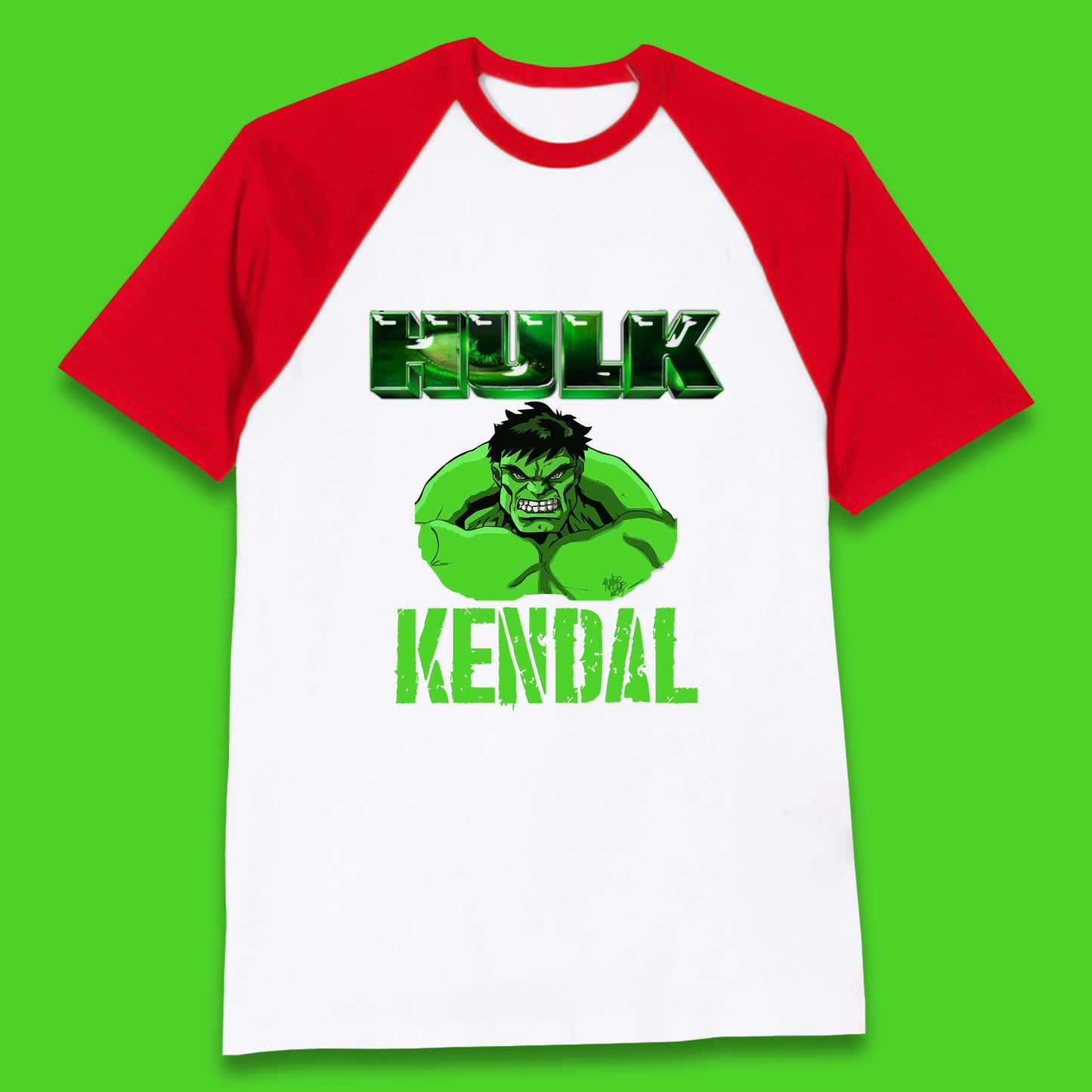 Personalised Hulk Your Name Marvel’s The Incredible Hulk  Marvel Avengers Hulk Giant Man Angry Hulk Superhero Baseball T Shirt