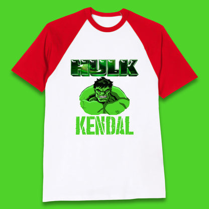 Personalised Hulk Your Name Marvel’s The Incredible Hulk  Marvel Avengers Hulk Giant Man Angry Hulk Superhero Baseball T Shirt