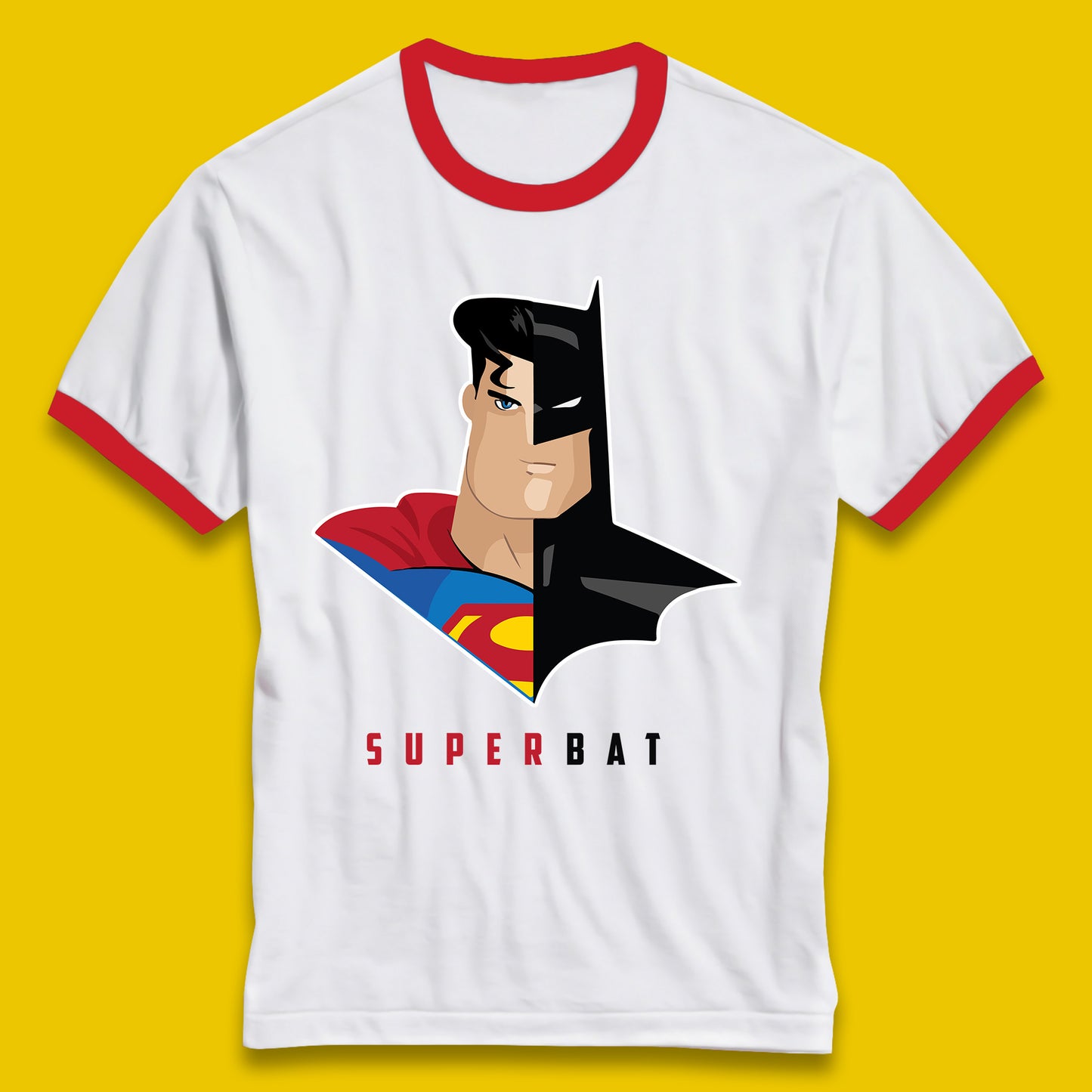 Super Bat Batman V Superman: Dawn Of Justice Superhero Film Comic Book Characters DC Comics Ringer T Shirt