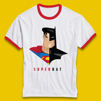 Super Bat Batman V Superman: Dawn Of Justice Superhero Film Comic Book Characters DC Comics Ringer T Shirt